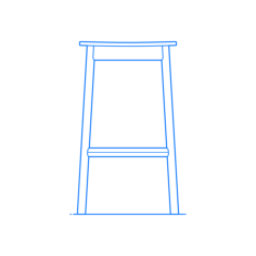 Furniture Stools Ikea Ronninge Barstool Sketch Drawing Svg, Free Vectors File